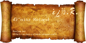 Énisz Roland névjegykártya